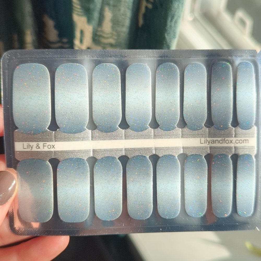 🤩2 For $6!!🤩 Lily And Fox Nail Wraps ✨Silver Glitter Gradient